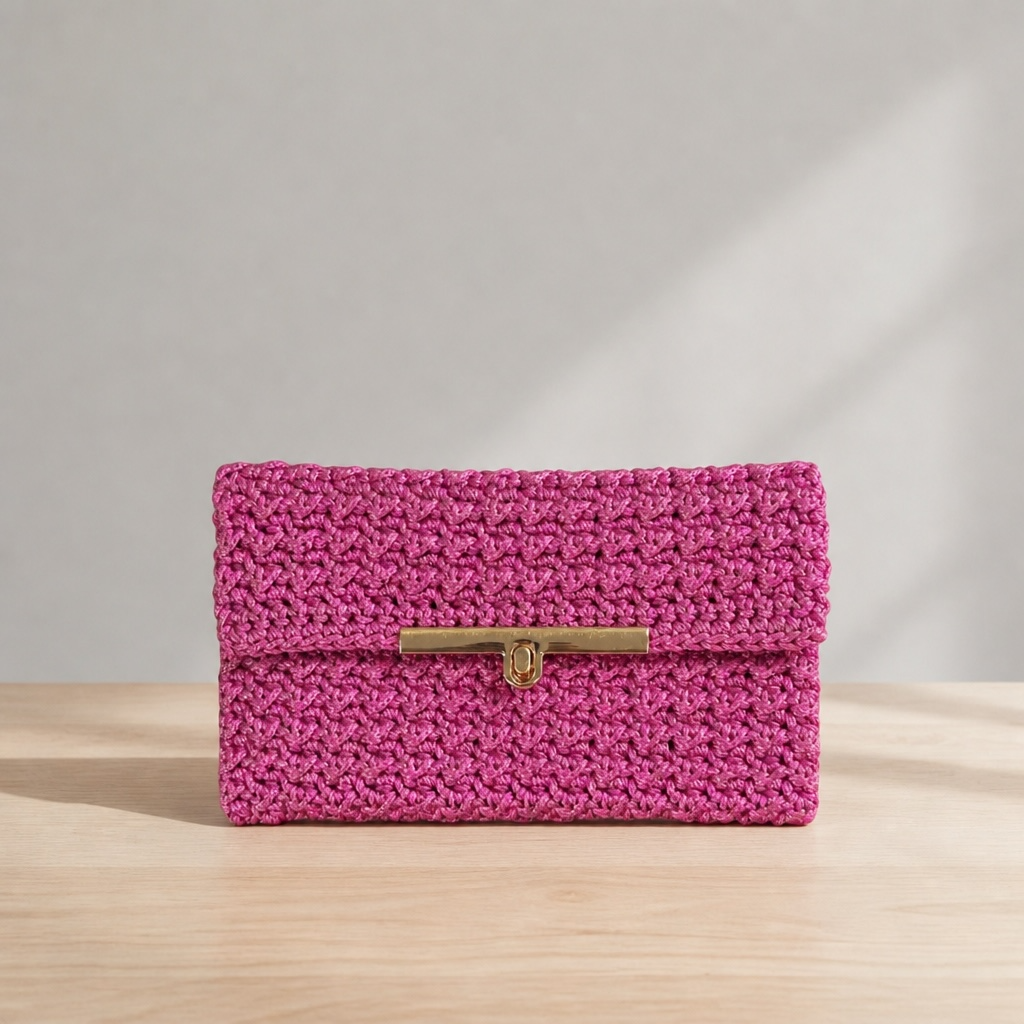 EcoNocciolina Pochette Fucsia Lurex