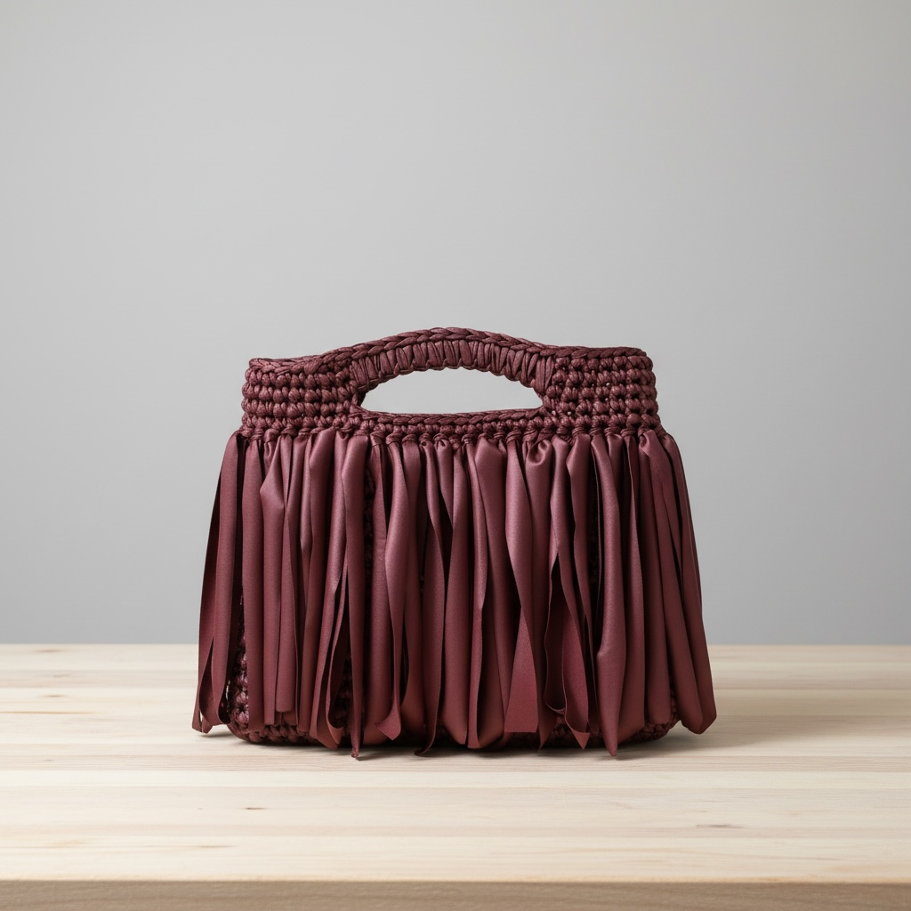 Tilli borsa con frange Ecopelle - Bordeaux