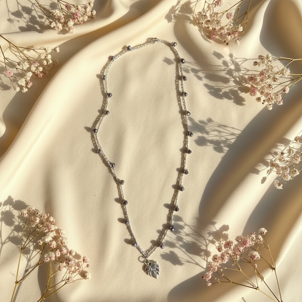 Collana Scintilla con monstera