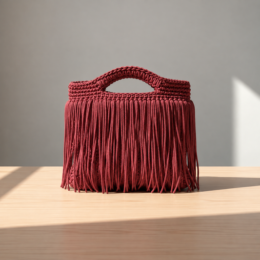Tilli borsa con frange - Bordeaux