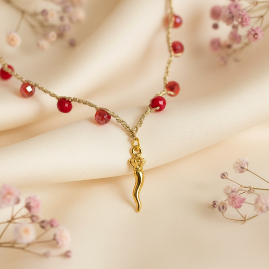Collana Scintilla con Corno napoletano