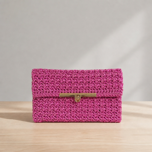 EcoNocciolina Pochette Fucsia Lurex