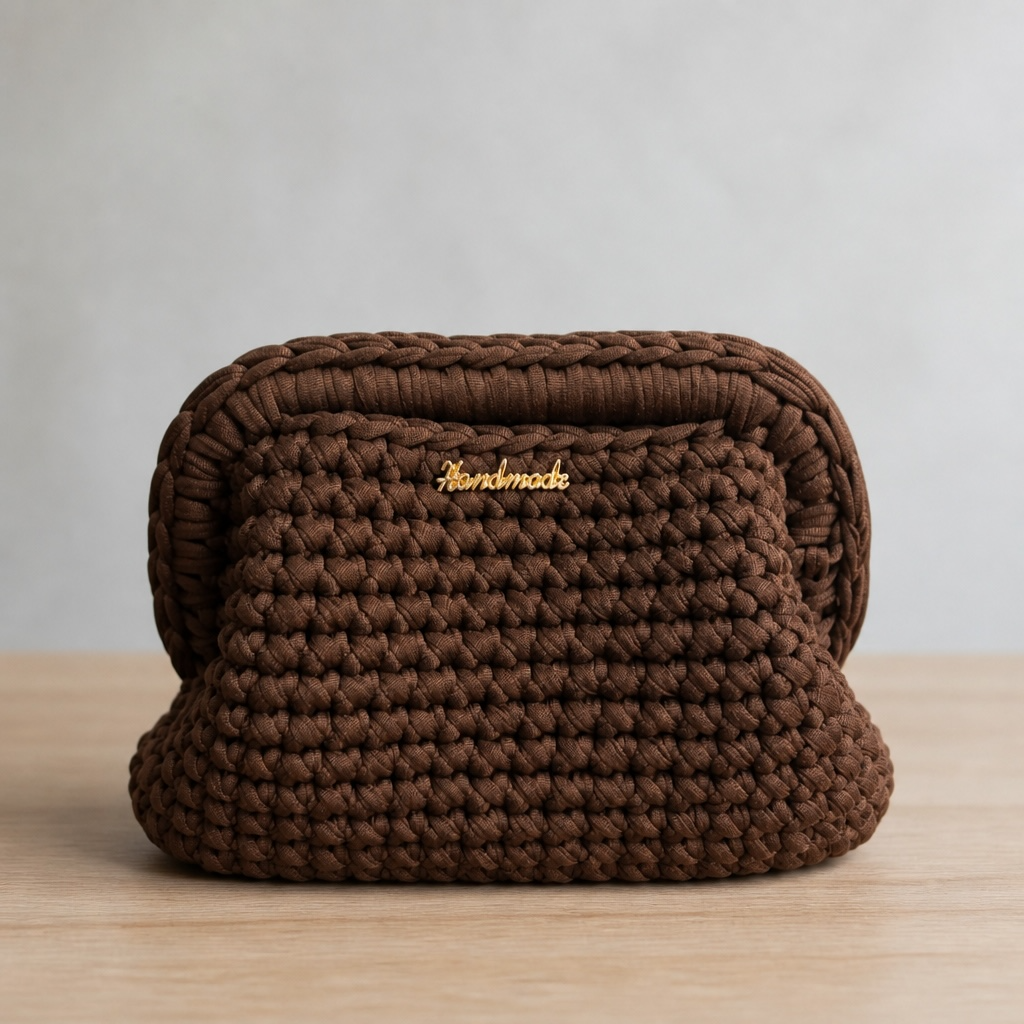 Nuvolina Clutch Marrone - 18 cm