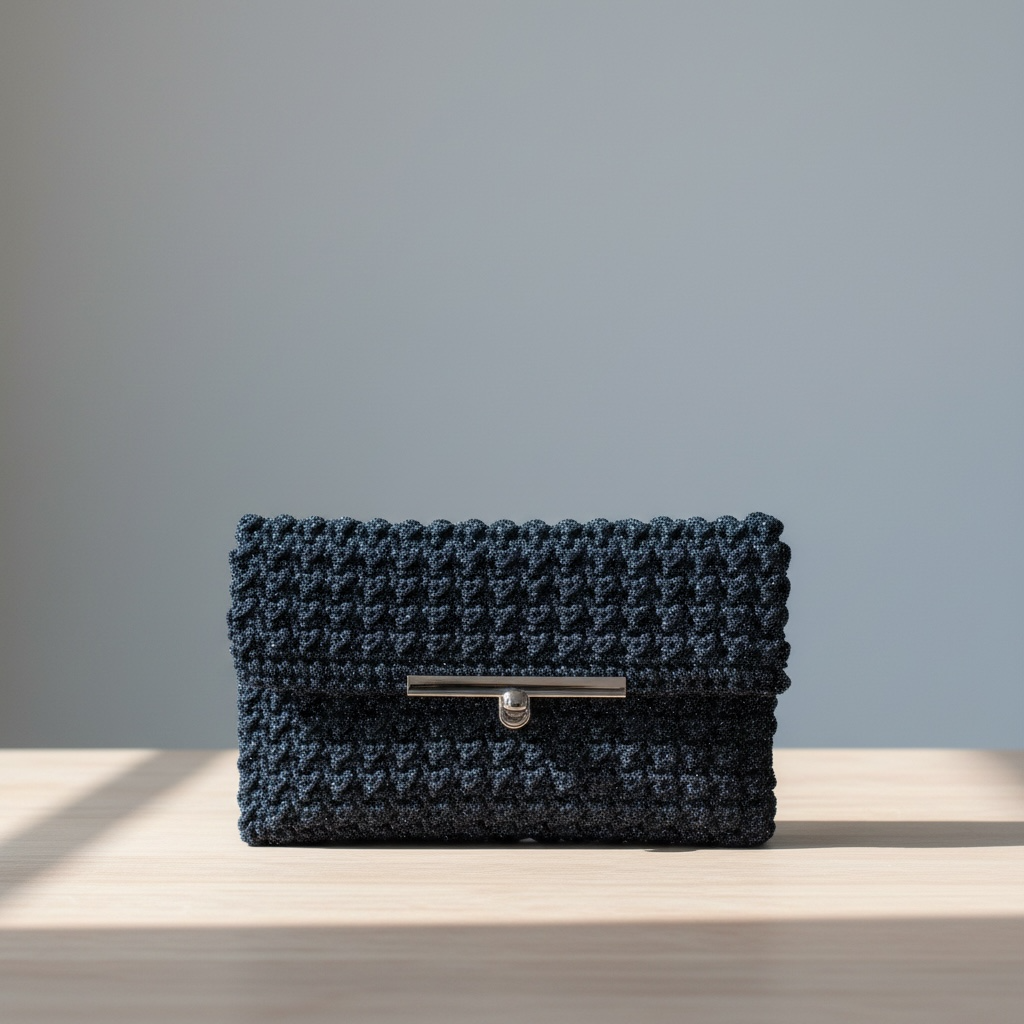 EcoNocciolina Pochette Blu Lurex
