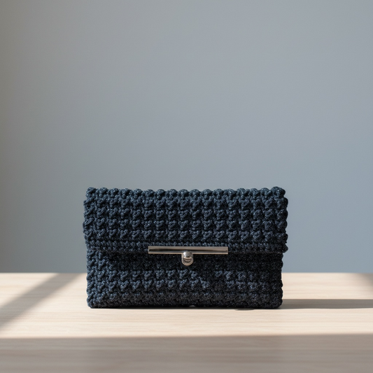 EcoNocciolina Pochette Blu Lurex