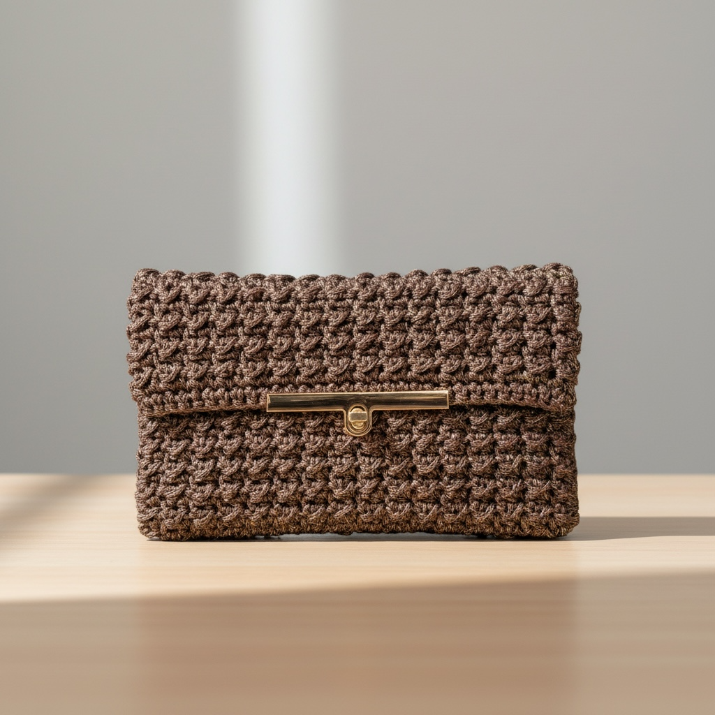 EcoNocciolina Pochette Marrone Lurex