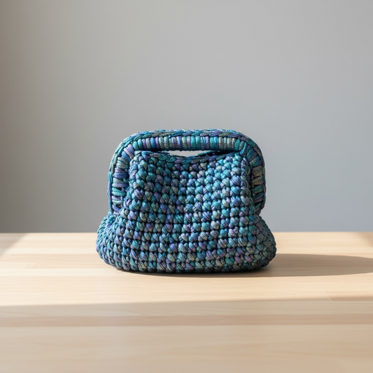 Nuvolina Clutch Lux Blu/purple - 16 cm